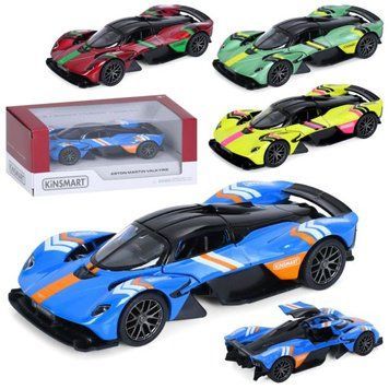 Машинка Kinsmart Aston Martin Valkyrie 1:36, металева, інерційна, 12,5 см, двері відчиняються KT5470WF фото