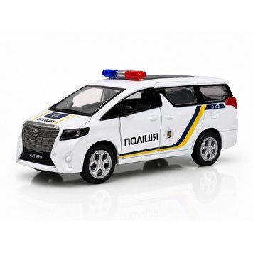 Машинка металева Toyota Alphard Поліція 1:40, інерційна, з дверима що відкриваються KM260417P фото