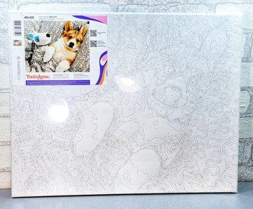 Картина за номерами Brushme 40х50см Песик корги на релаксі BS51762 BS51762 фото