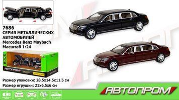 Машинка Автопром 1:24, "Mercedes-Benz Maybach", звук.,світ., відкр. дверей і капот арт.7686 7686 фото