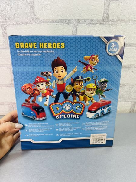 Набір іграшкових фігурок з машинками, собак-рятувальників Dog Special Brave Heroes, 6 шт DT956 фото