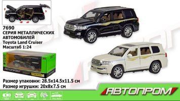 Машинка Автопром 1:24, "Toyota Land Cruiser",звук.,світ., метал.,арт.7690 7690 фото
