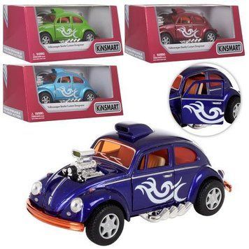 Машина металева KT5405 Kinsmart "Volkswagen Beetle Custom Draracer" KT5405 фото