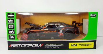 Машина Автопром 1:24 "Bentley Continental GT3 Concept", звук, світло, метал, арт.68266А 68266А фото