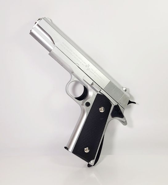 Пістолет металевий сріблястий у коробці 1911А 1911А фото