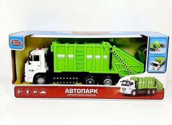 Машина сміттєвоз металевий, світло,звук,"Автопарк" 1:38 9623 фото