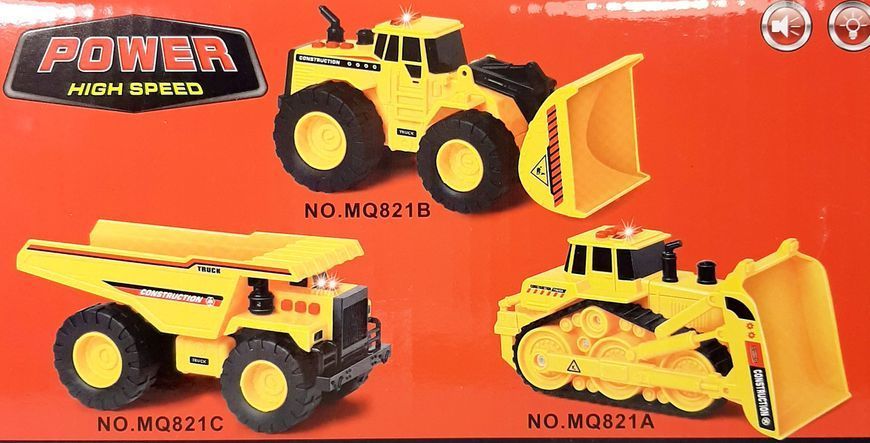 Бульдозер MQ821ABC , буд.техніка,звук,світло MQ821ABC фото